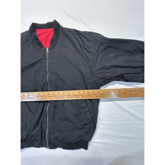 Vintage 90`s Marlboro Jacket Mens Medium Black/Red Reversible Bomber B13 - Picture 8 of 10